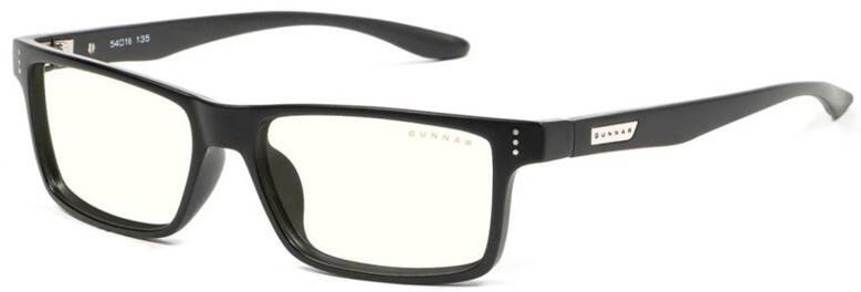 Počítačové okuliare GUNNAR Vertex Onyx, číre sklá čierne