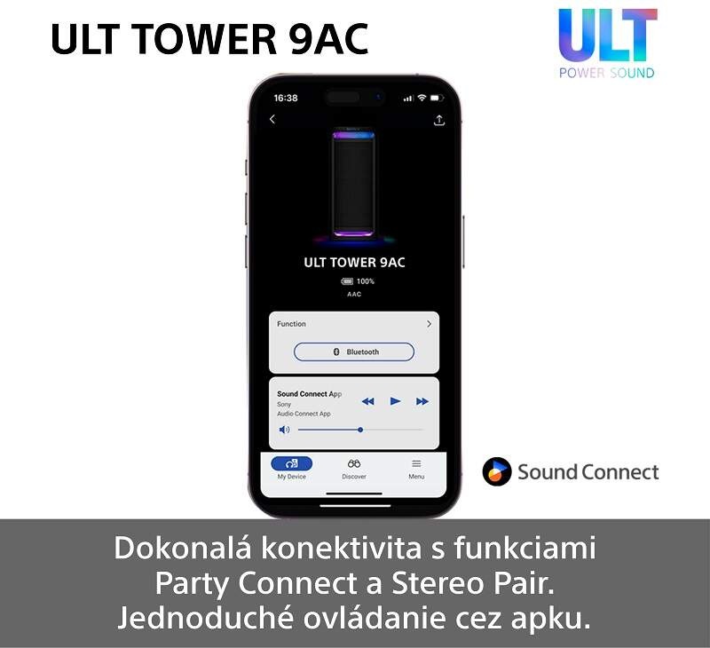 Párty reproduktor Sony ULT TOWER 9 AC čierny Párty reproduktor Sony ULT TOWER 9 AC čierny