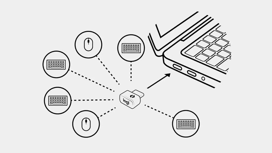 Prijímač Logitech BOLT USB-C Receiver grafitová farba
