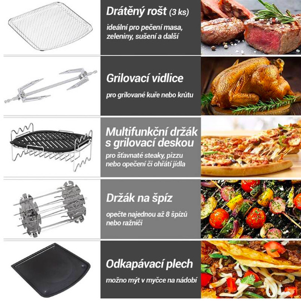 Fritéza teplovzdušná Tesla AirCook & Grill QG600