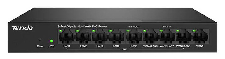 Router Tenda G0-8G-PoE - Gigabit PoE Router čierny