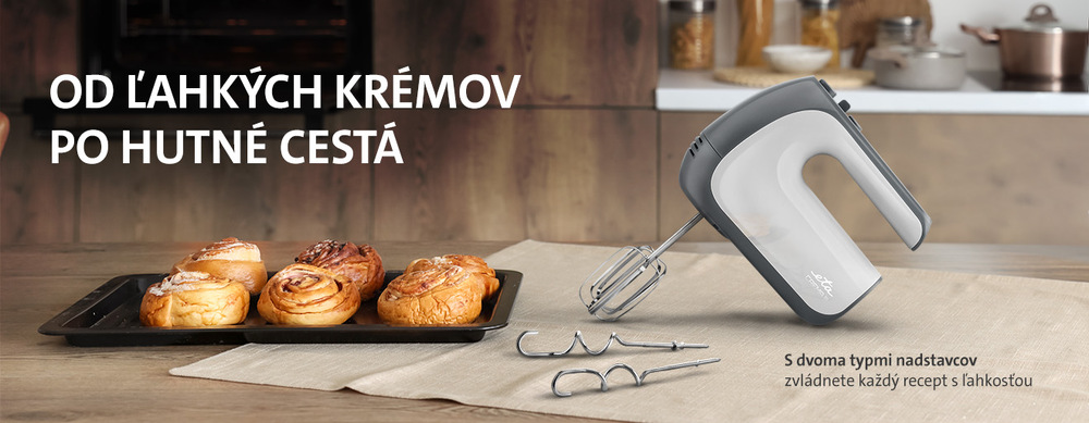 Ručný šľahač ETA Crema III 3049 90010 sivý/biely Ručný šľahač ETA Crema III 3049 90010 sivý/biely