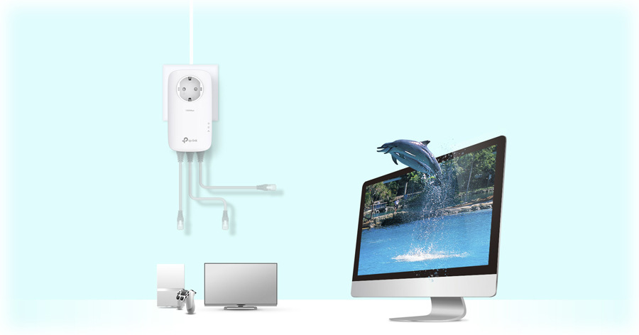 Sieťový rozvod LAN po 230V TP-Link TL-PA8030PKIT biely Síťový rozvod LAN po 230V TP-Link TL-PA8030PKIT