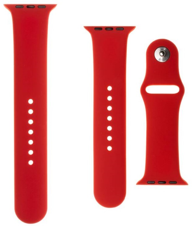 Remienok FIXED Silicone Strap na Apple Watch 42/44/45/49 mm červený