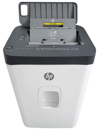 Skartovač HP OneShred Auto 200CC biely Skartovačka so zásobníkom na 200 listov.