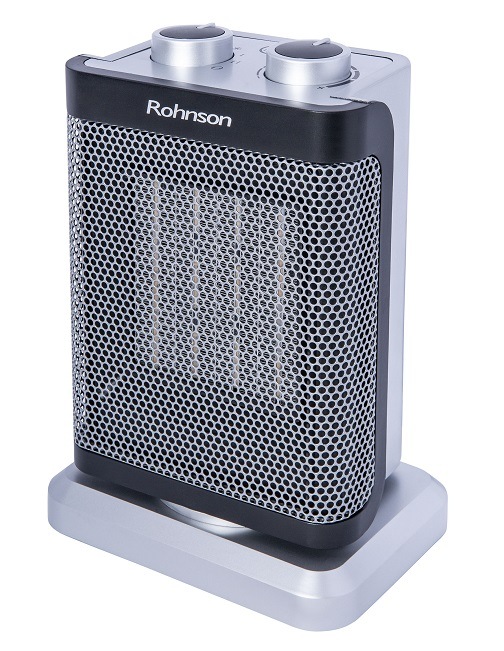 Teplovzdušný ventilátor Rohnson R-8063 čierny/strieborný