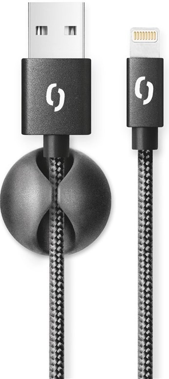 Kábel Aligator Premium USB/Lightning, 2m - čierny