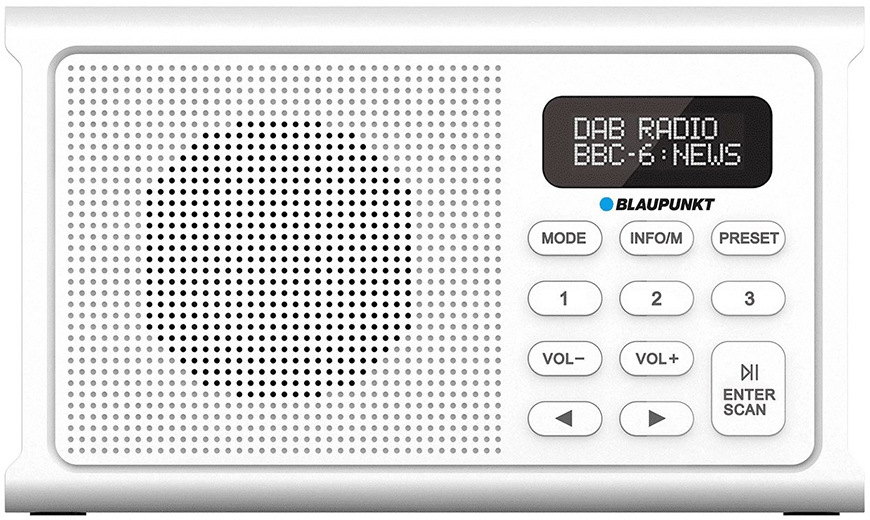 Rádioprijímač s DAB+ Blaupunkt DR3 biely Rádioprijímač DAB+ Blaupunkt DR3WH