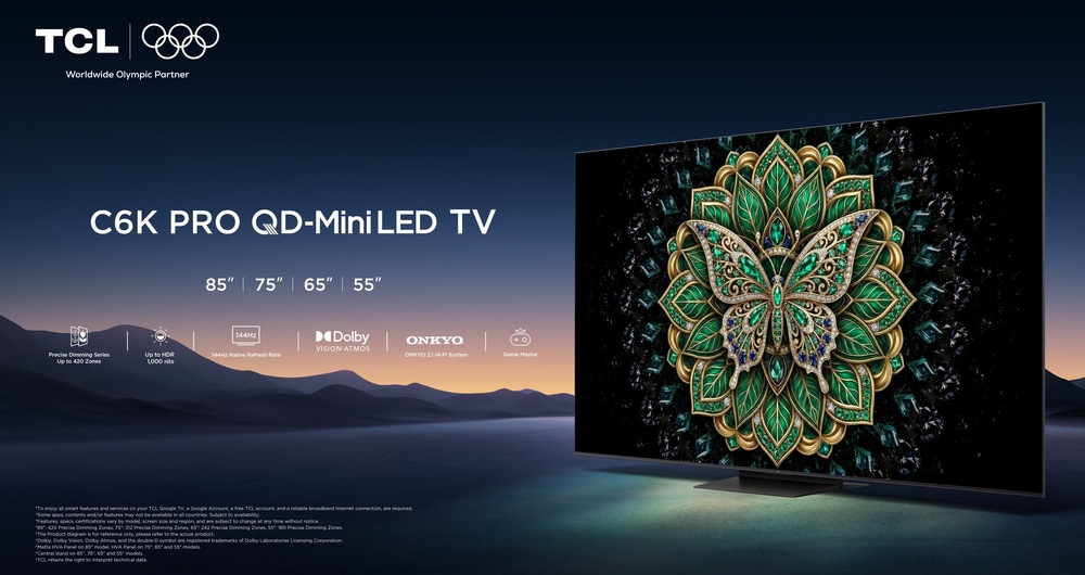 Televízor TCL 85C6K PRO Televízia TCL 55C6K PRE QD-Mini LED TV