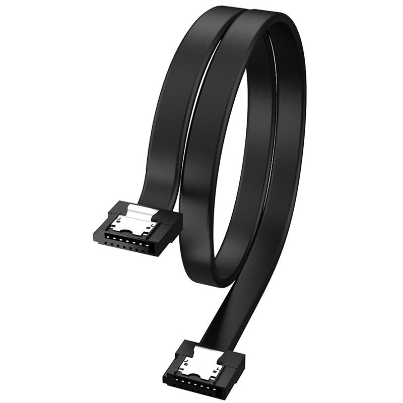 Kábel AKASA Super slim SATA  HDD/SSD 30cm čierny
