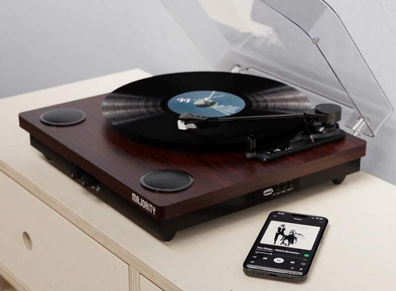 Gramofón Majority Moto Turntable hnedý Gramofón Majority Moto Turntable hnedý