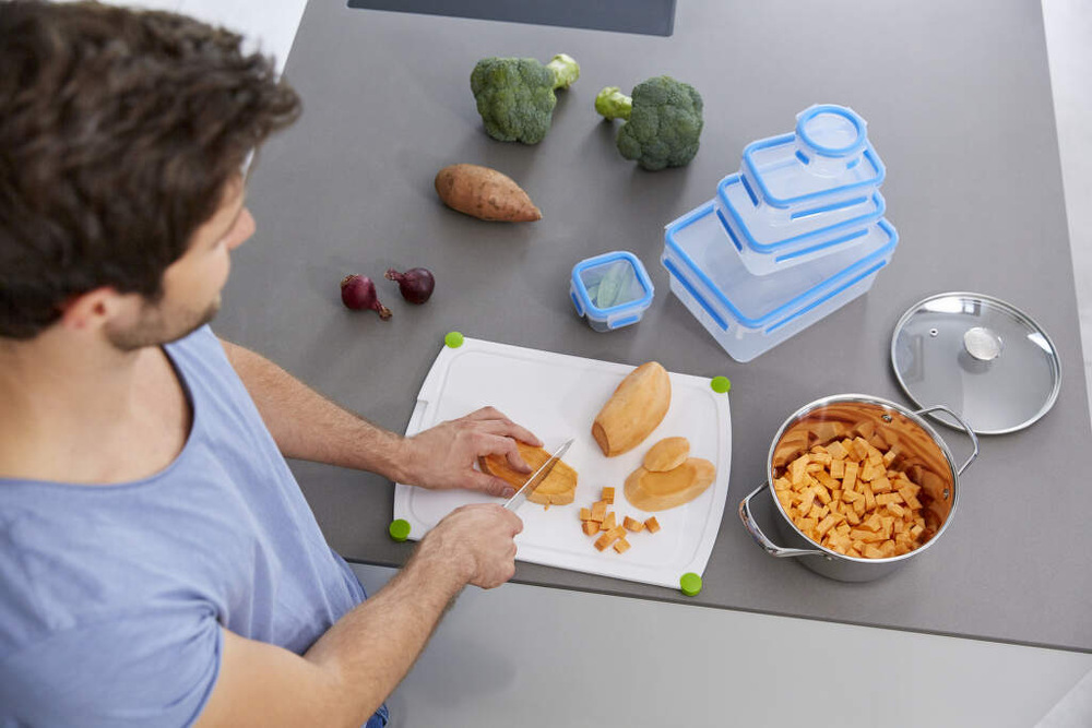Sada potravinových dóz Tefal Master Seal Fresh Clip&Close K3029012, dózy obdélníkové, set 5 ks