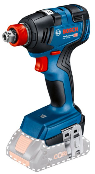 Rázový uťahovač Bosch Professional GDX 18V-200 bez batérie v modro-čiernom prevedení