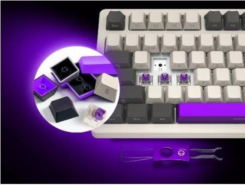 Klávesnica Lorgar KBP70TKLW, TKL, CZ čierna/červená Klávesnica Lorgar KBP70TKLW detail klávesov RGB