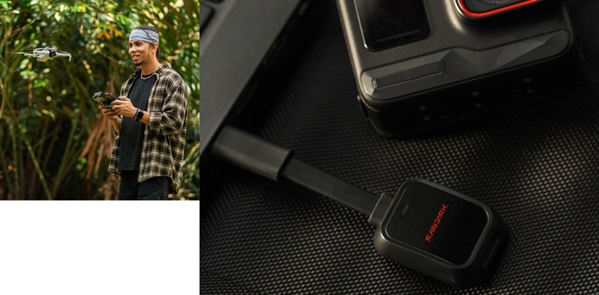 MicroSD karta SANDISK Extreme PLUS použitá s dronom