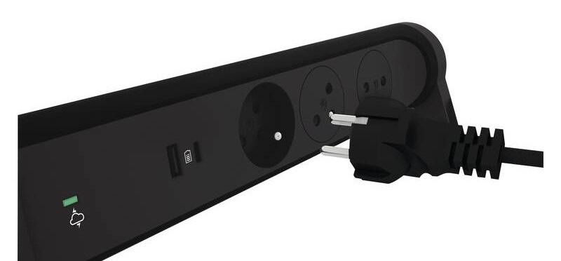 Prepäťová ochrana Legrand 3x zásuvka, USB, USB-C, 1,5m čierna Prepäťová ochrana Legrand 3x zásuvka, USB, USB-C, 1,5m čierna