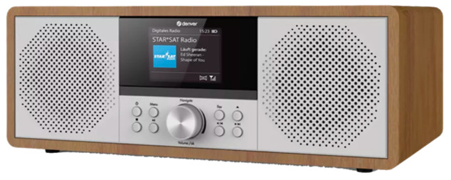 Internetové rádio s DAB+/CD Denver MIR-270DW, hnedé