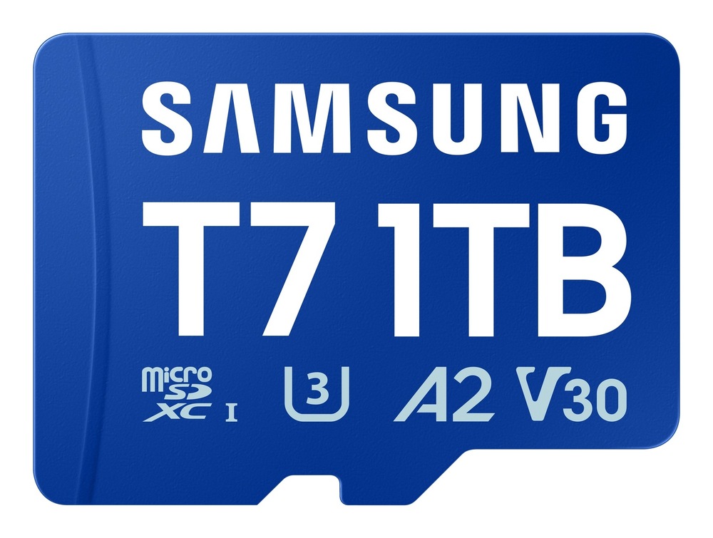 Pamäťová karta Samsung T7 MicroSDXC 1TB UHS-I U3 (170R) modrá Detail pamäťovej karty Samsung T7 1 TB MicroSDXC
