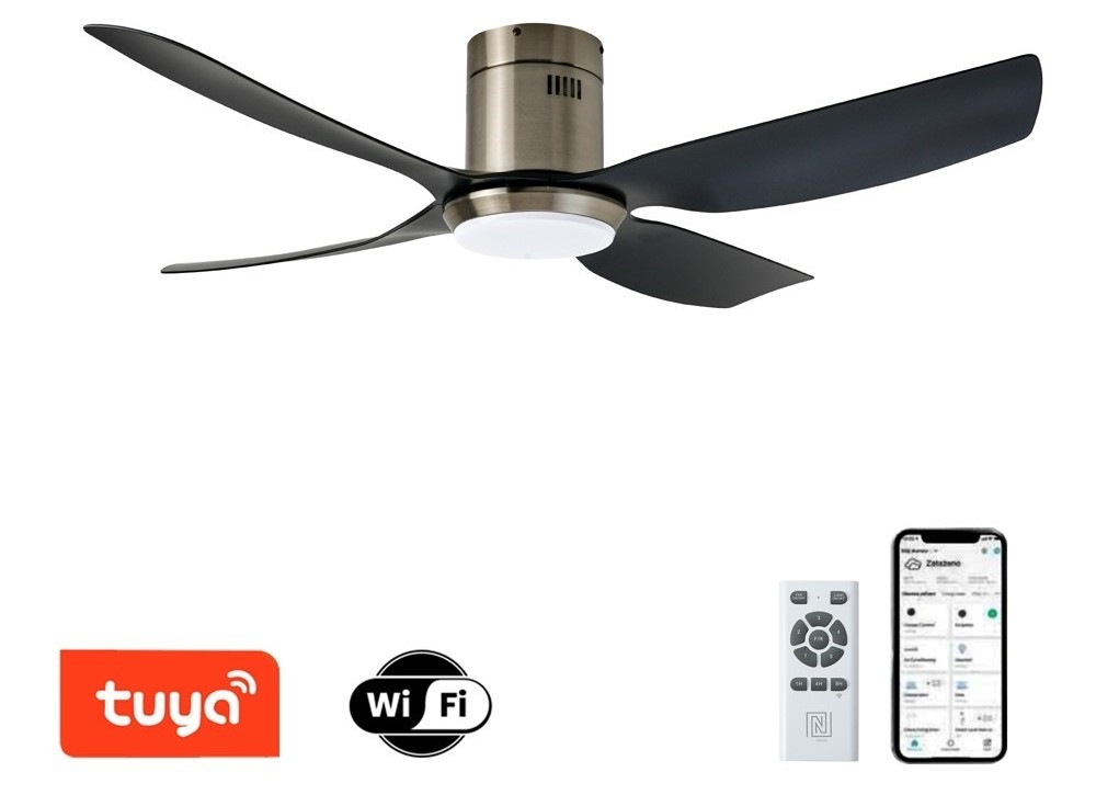 LED stropné svietidlo IMMAX NEO LITE PURE SMART LED s ventilátorom, 24W, Wi-Fi, TUYA čierne/strieborné Stropné svietidlo IMMAX NEO LITE PURE SMART LED s ventilátorom, 24W, Wi-Fi, TUYA - čierne / strieborné