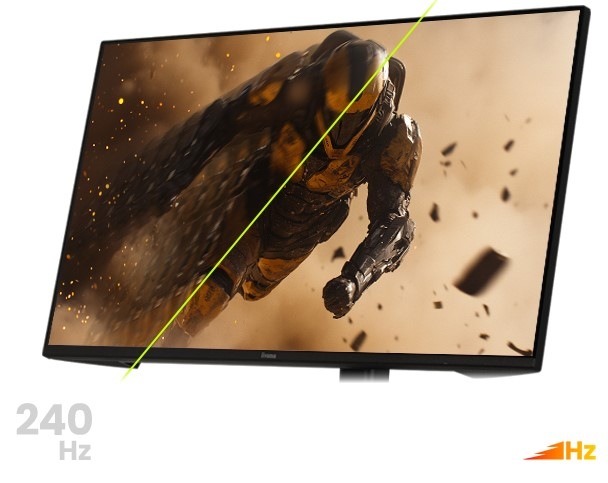 Herný monitor IIYAMA G-Master GB2591HSU-B1 čierny Monitor je rozdelený na dve časti, pričom jedna časť je ostrá aj pri rýchlom pohybe a druhá je rozmazaná. Tento herný monitor zaistí plynulý pohyb aj pri tej najrýchlejšej akcii.