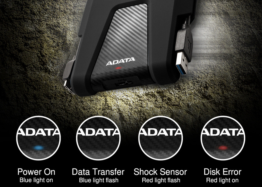 Externý pevný disk ADATA HD680 2TB čierny