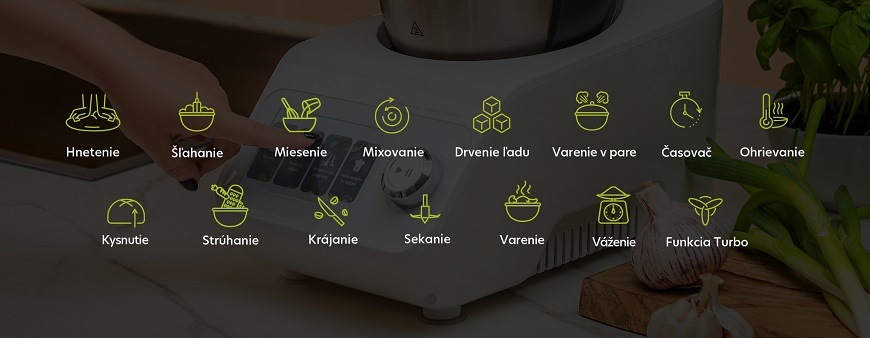 Varný robot ETA Leonardo Plus 0070 90010 čierny/sivý Multifunkčný varný robot ETA Leonardo 0070 900010, funkcia