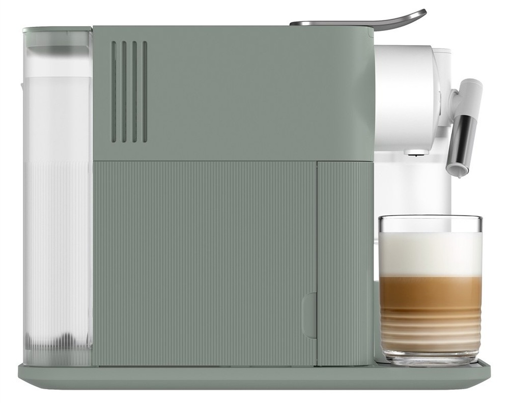 Kapsulový kávovar De'Longhi Nespresso Lattissima One EN510.GR šalviová farba Kapsľový kávovar De'Longhi Nespresso Lattissima One EN510.GR obsahuje nádržku na vodu s objemom 1 liter ukazovateľom hladiny vody