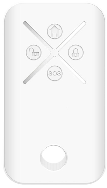 Bezdrôtová kľúčenka alarmu iGET SECURITY M6-4G Premium s tlačidlami režimov a SOS