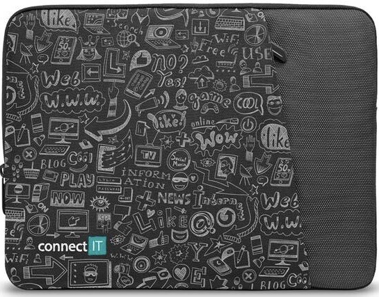 Puzdro na notebook Connect IT Doodle 13.3" čierne