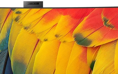 Monitor Philips 40B1U6903CH/00 čierny Detail hornej časti monitora Philips s vysunutou webkamerou pripravenou pre videokonferencie