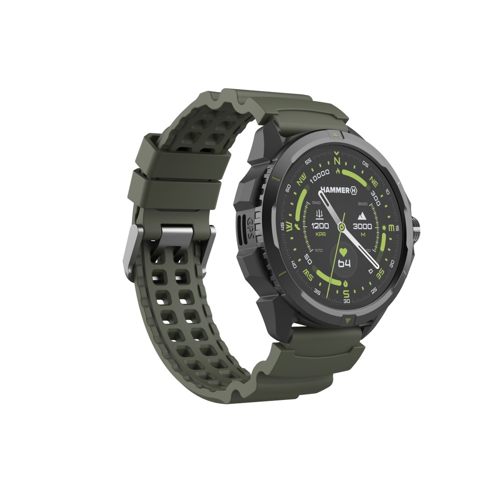 Inteligentné hodinky myPhone Hammer Watch 2 čierne/zelené