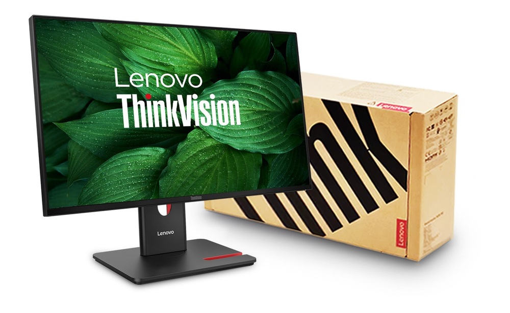 Monitor Lenovo ThinkVision T24-40 čierny Monitor Lenovo ThinkVision T24-40 je vyrobený z ekologických a recyklovaných materiálov