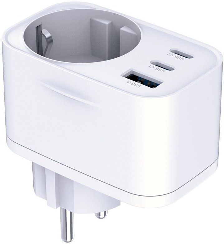 Nabíjačka do siete 3mk Comfort GaN 2xUSB-C/USB-A s výkonom 30 W
