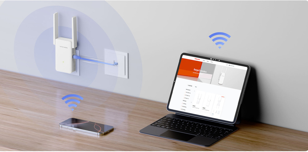 Wi-Fi extender Mercusys ME80X AX3000 biely Wi-Fi extender Mercusys ME80X AX3000 biely