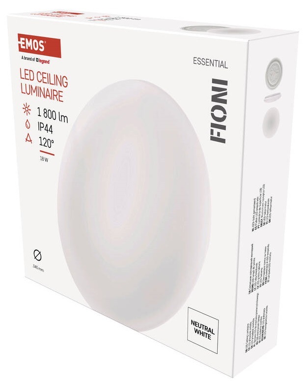 LED stropné svietidlo EMOS Fioni, 34 cm, 18 W biele BENZM1121_02