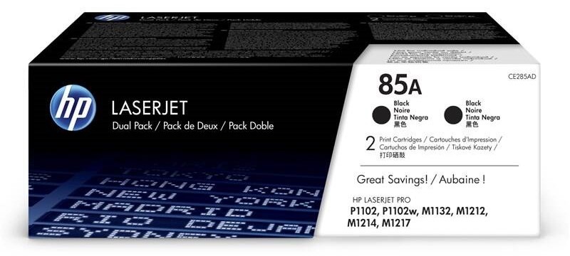 Toner HP 85A, 2x 1 600 strán 2-pack čierny