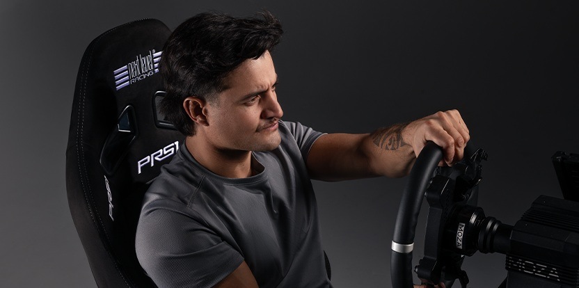 Prídavné sedadlo Next Level Racing PRS1 Performance Reclining Sim Racing Seat čierne/sivé