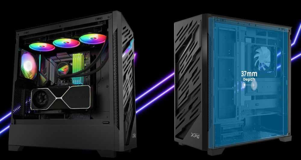 Case ADATA XPG Starker Air BTF čierna ADATA XPG Starker Air BTF podporuje široké portfólio základných dosiek