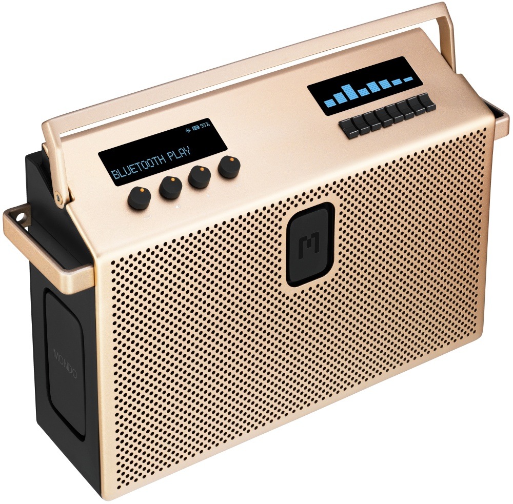 Prenosný reproduktor Mondo Speaker Large zlatý Reproduktor Mondo Speaker Large s Bluetooth 5.3″ width=