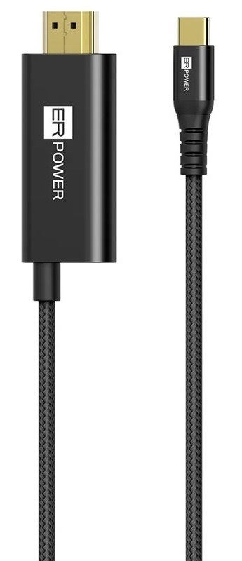 Video kábel ER Power s dĺžkou 2 metre, čierna farba