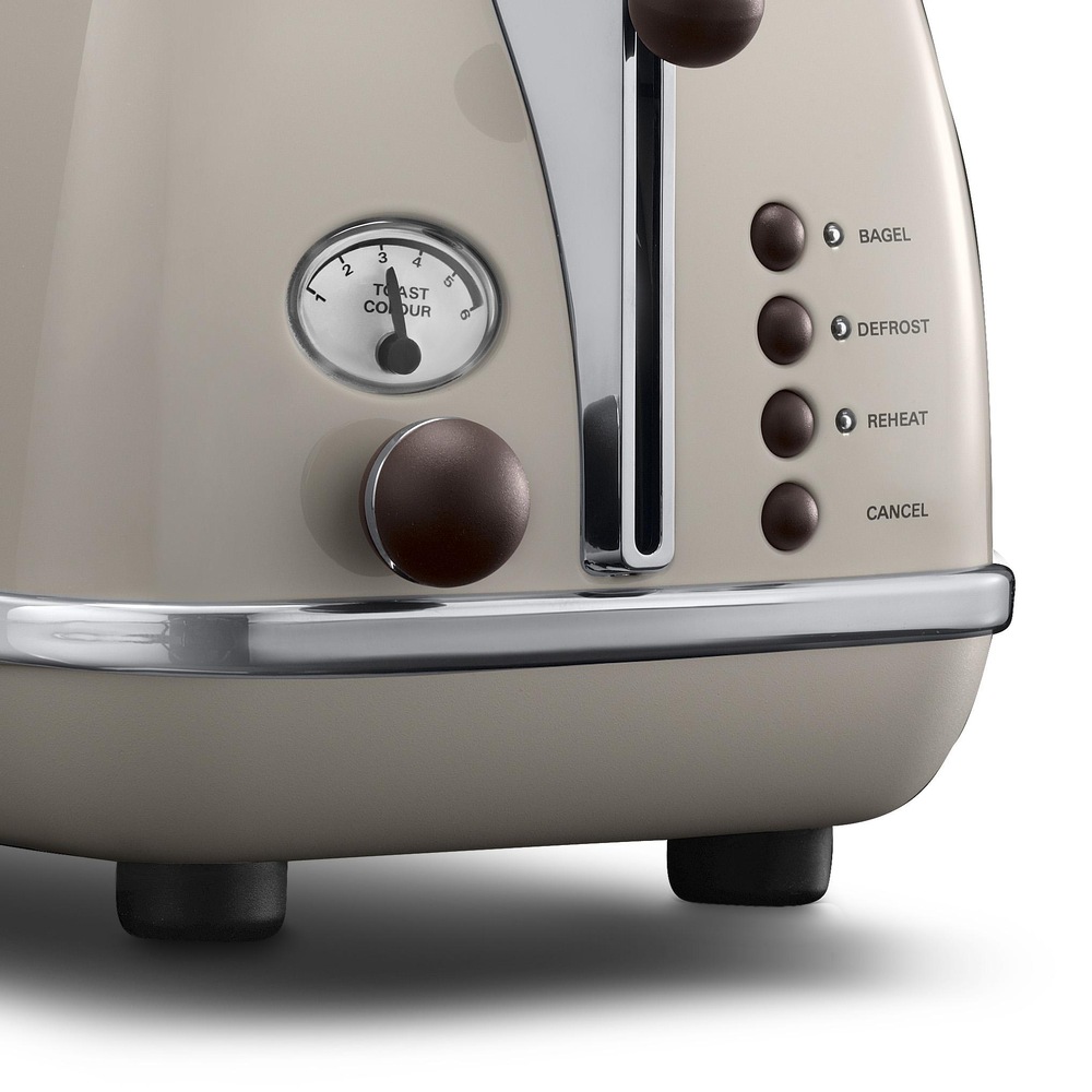 Hriankovač De'Longhi Icona Vintage CTOV2103.BG béžový Hriankovač De'Longhi Icona Vintage CTOV 2103.BG dvojštrbinový