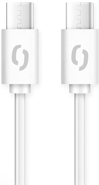 Kábel Aligator Power 60W, USB-C/USB-C, 3A, 1m - biely