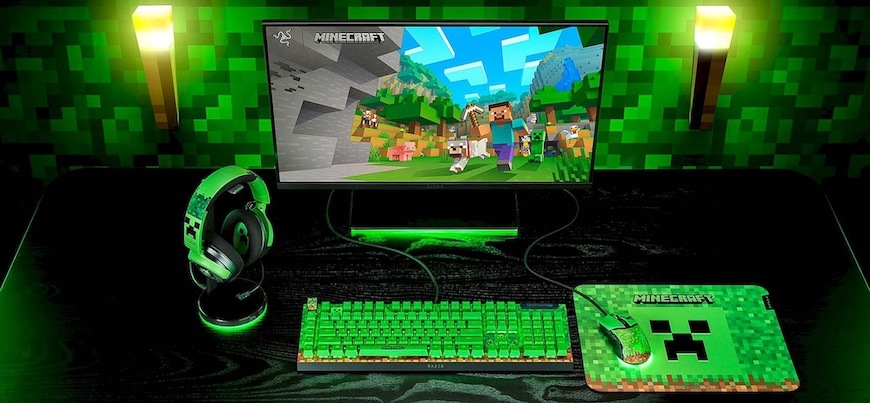 Headset Razer KRAKEN V4 X Wired Minecraft Ed. zelený Headset Razer KRAKEN V4 X Wired Minecraft Ed. zelený