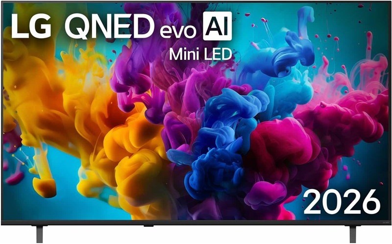 Televízia LG, čierny rámček, čelný pohľad.