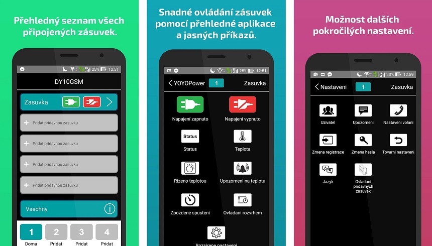 Diaľkovo ovládané zásuvky Solight GSM Solight GSM