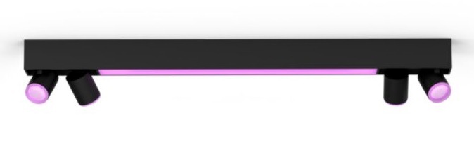 Bodové svietidlo Philips Hue Centris White and Color Ambiance 4 Spot čierne