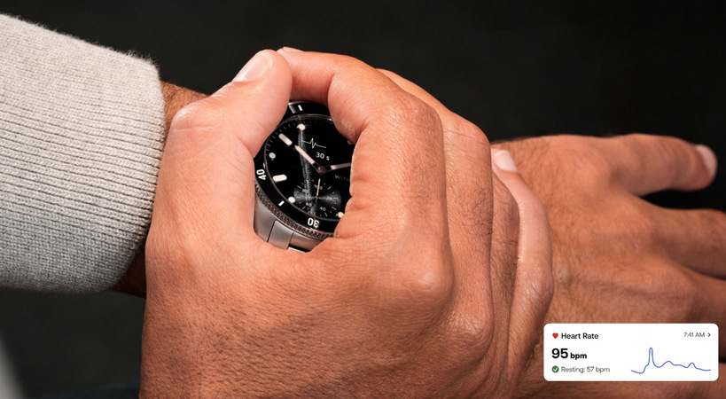 Inteligentné hodinky Withings Scanwatch Nova 42 mm strieborné/zelené