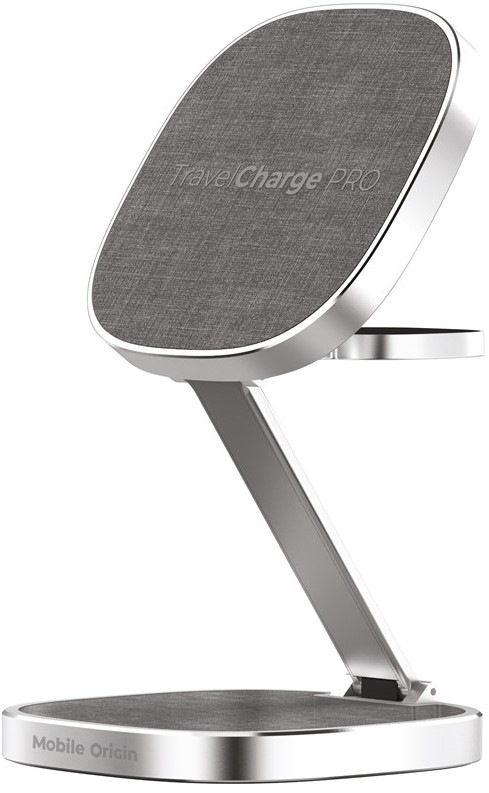 Bezdrôtová nabíjačka Mobile Origin TravelCharge PRO - strieborná