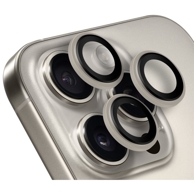 Ochranné sklo šošovky fotoaparátu Obal:Me Lens Protector na Apple iPhone 15 Pro/15 Pro Max hnedé