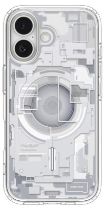 Kryt na mobil Spigen Ultra Hybrid MagSafe Zero One na Apple iPhone 17 biely/priehľadný Kryt na mobil Spigen Ultra Hybrid Zero One MagSafe na Apple iPhone 17 v bielo-priehľadnej farbe